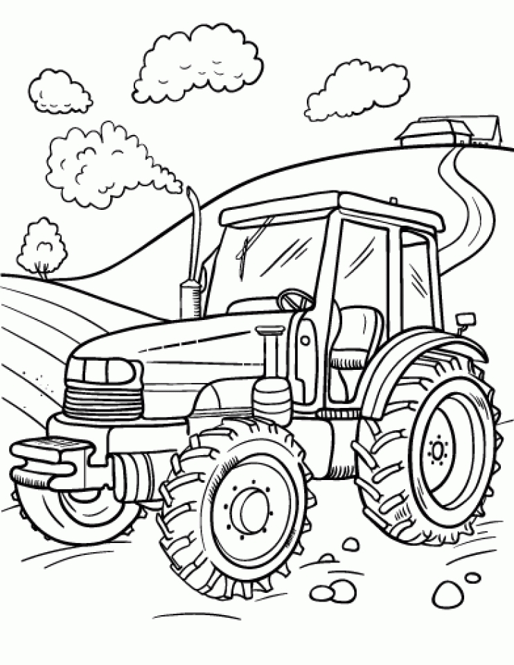 20 Free Printable Tractor Coloring Pages