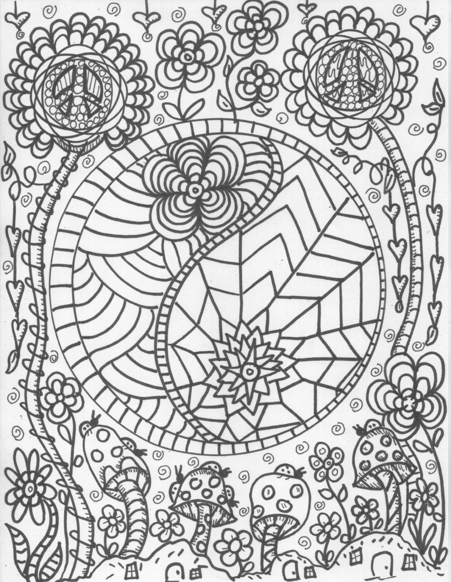 Get This Printable Trippy Coloring Pages for Grown Ups GT6V6