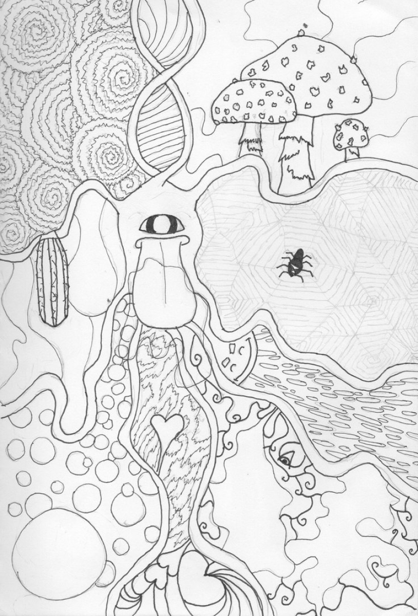 Get This Printable Trippy Coloring Pages for Grown Ups TSV62