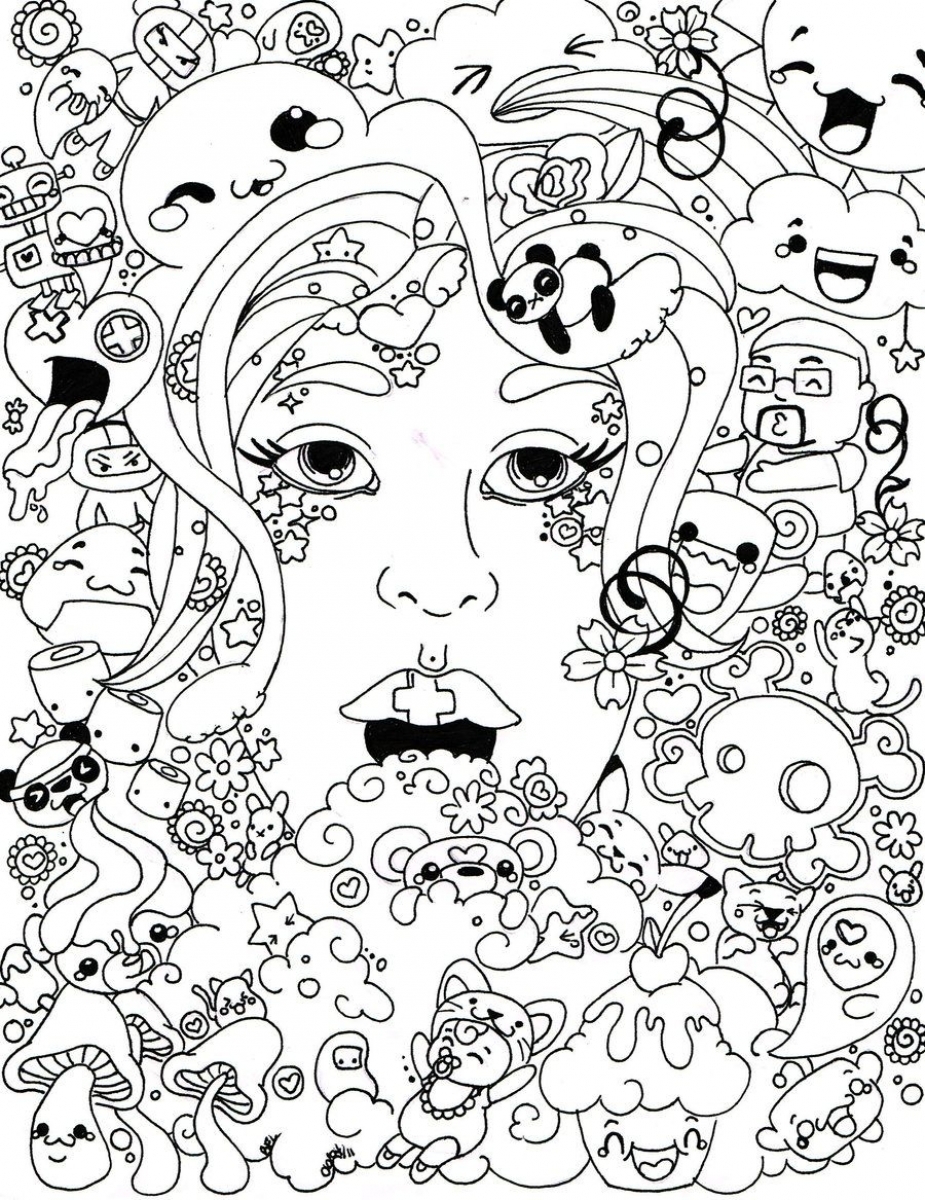 Get This Trippy Coloring Pages for Adults TQ83B