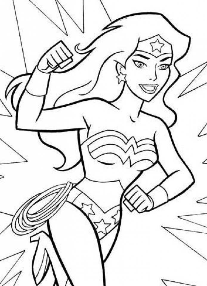 coloring wonder woman superhero printable super hero para sheet colouring sheets mulher maravilha female colorir template wonderwoman desenho drawing drawings
