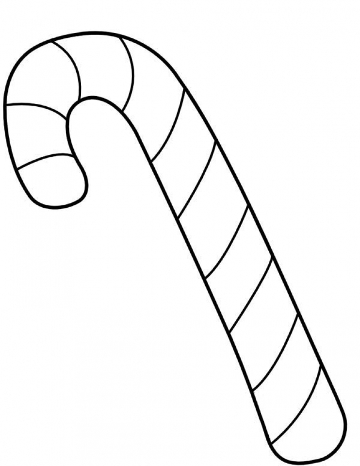 Get This Candy Cane Coloring Page Printable for Kids 18636
