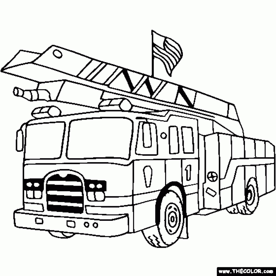 Get This Fire Truck Coloring Page Online Printable 57992