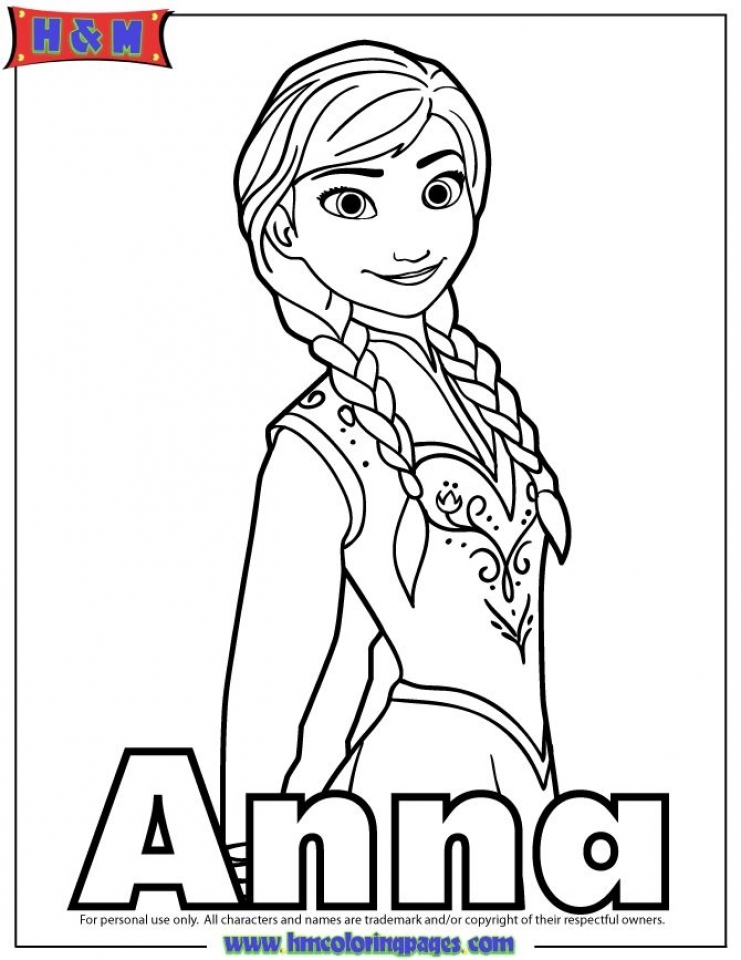 Get This Free Coloring Pages of Princess Anna from Disney ...