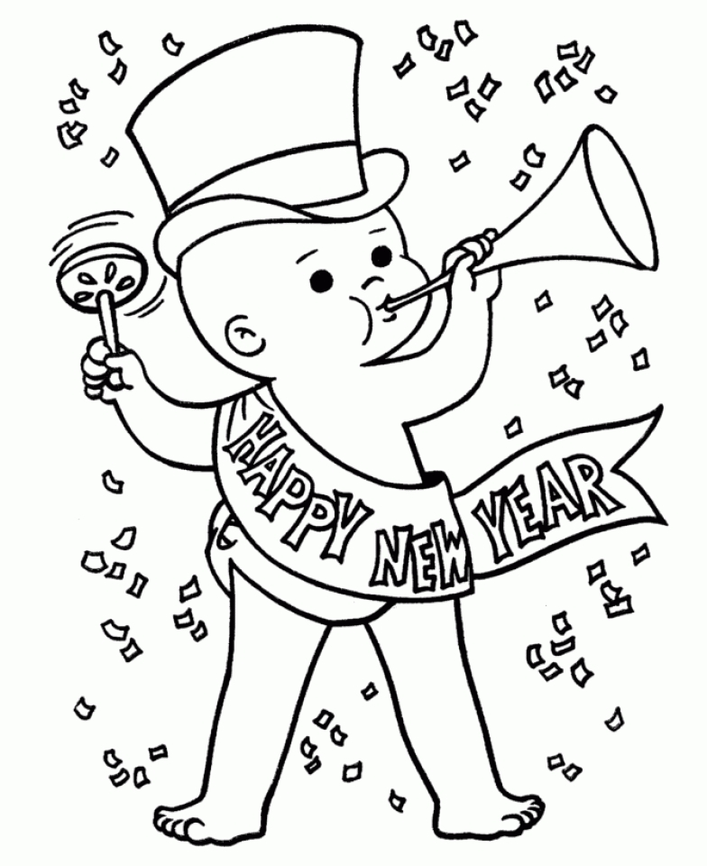 Get This Free Printable New Years Coloring Pages For Kids 29655