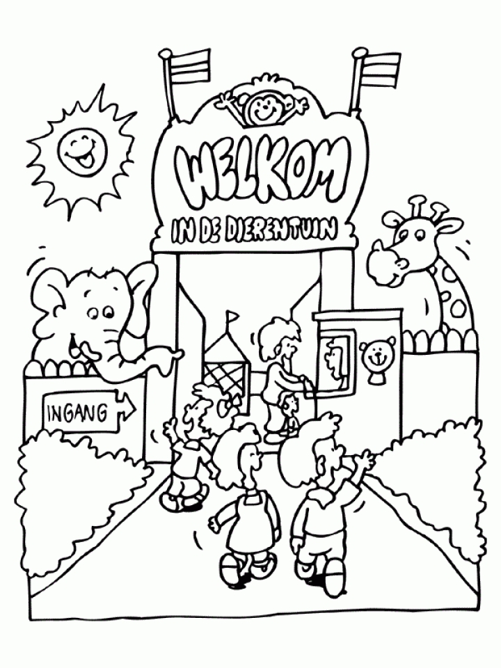 Get This Free Simple Zoo Coloring Pages for Children 33917