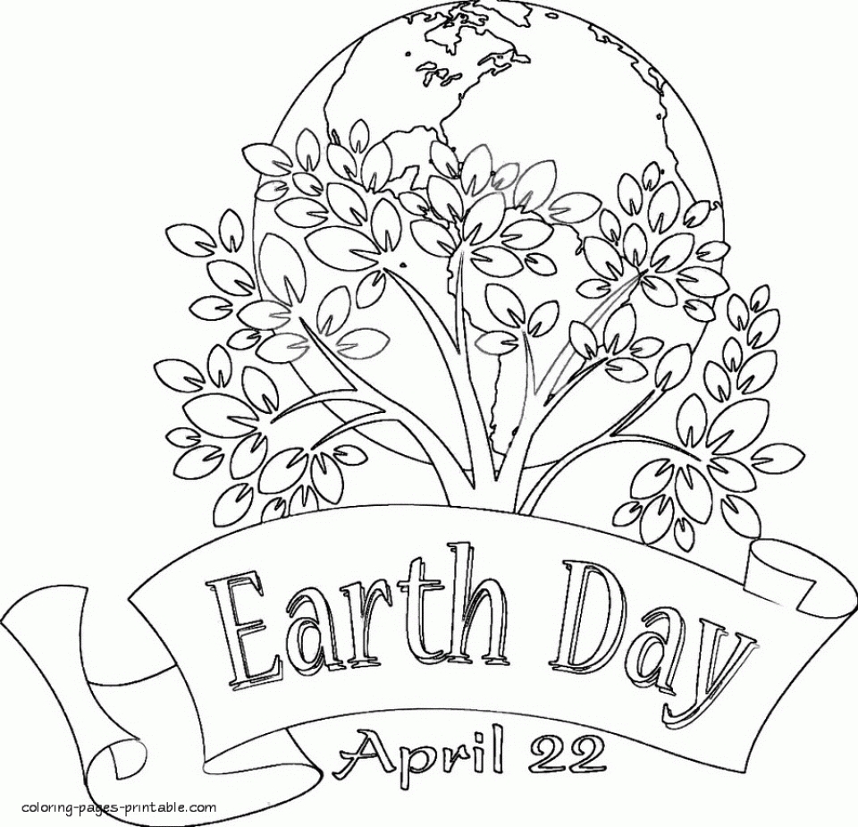 Earth Day Coloring Pages Free Printable