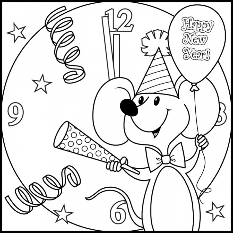 Get This New Years Coloring Pages Free For Kids 32892