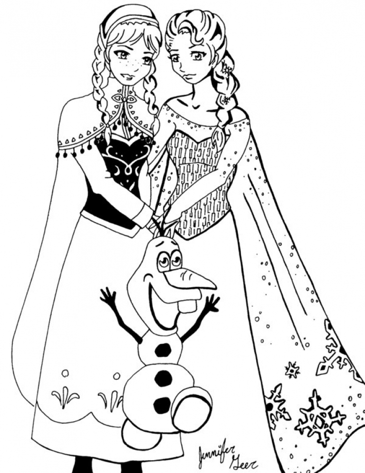 Get This Online Disney Coloring Pages of Frozen Princess Anna 93719
