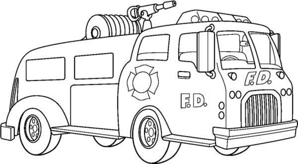 Free Fire Truck Coloring Pages Printable