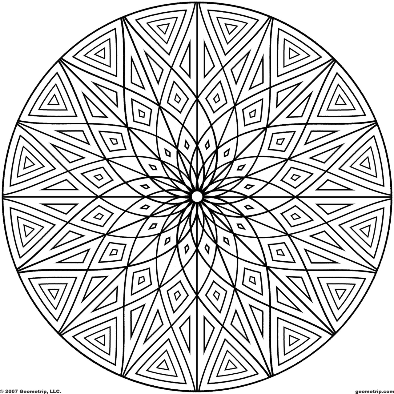 Get This Hard Geometric Coloring Pages to Print Out - 69031