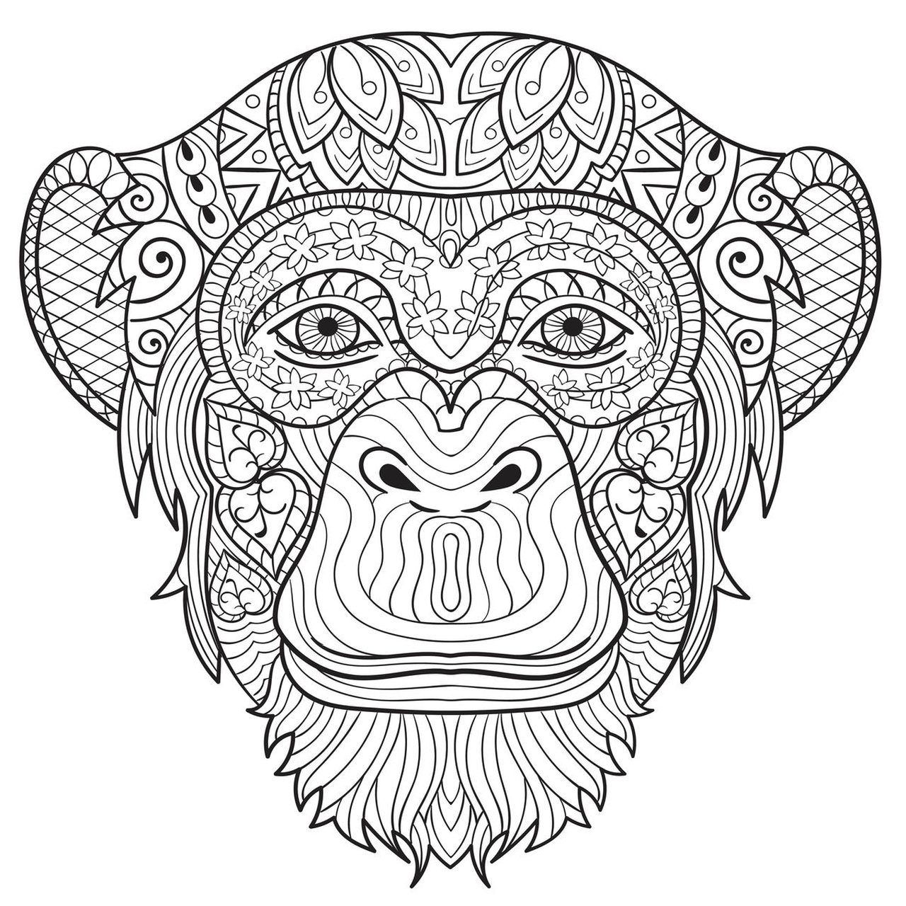 Get This Monkey Coloring Pages for Adults - 31902