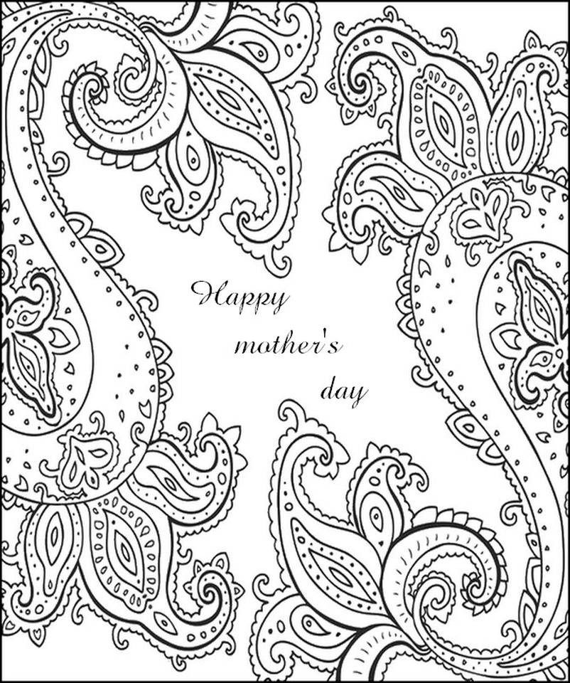 Mothers Day Coloring Pages for Adults Printable 64781