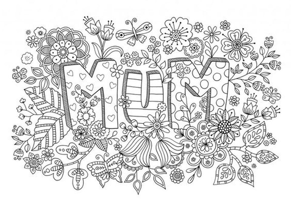 20+ Free Printable Mother's Day Coloring Pages for Adults