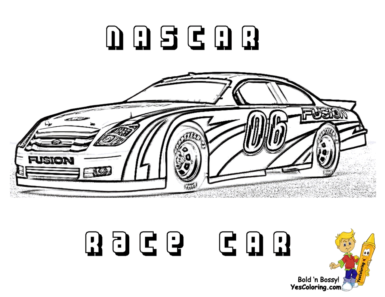 Get This Nascar racing car coloring pages for boys - 36729