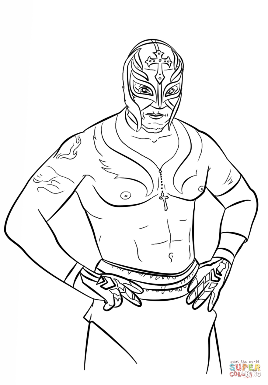 Get This Printable wwe coloring pages rey mysterio - 77116