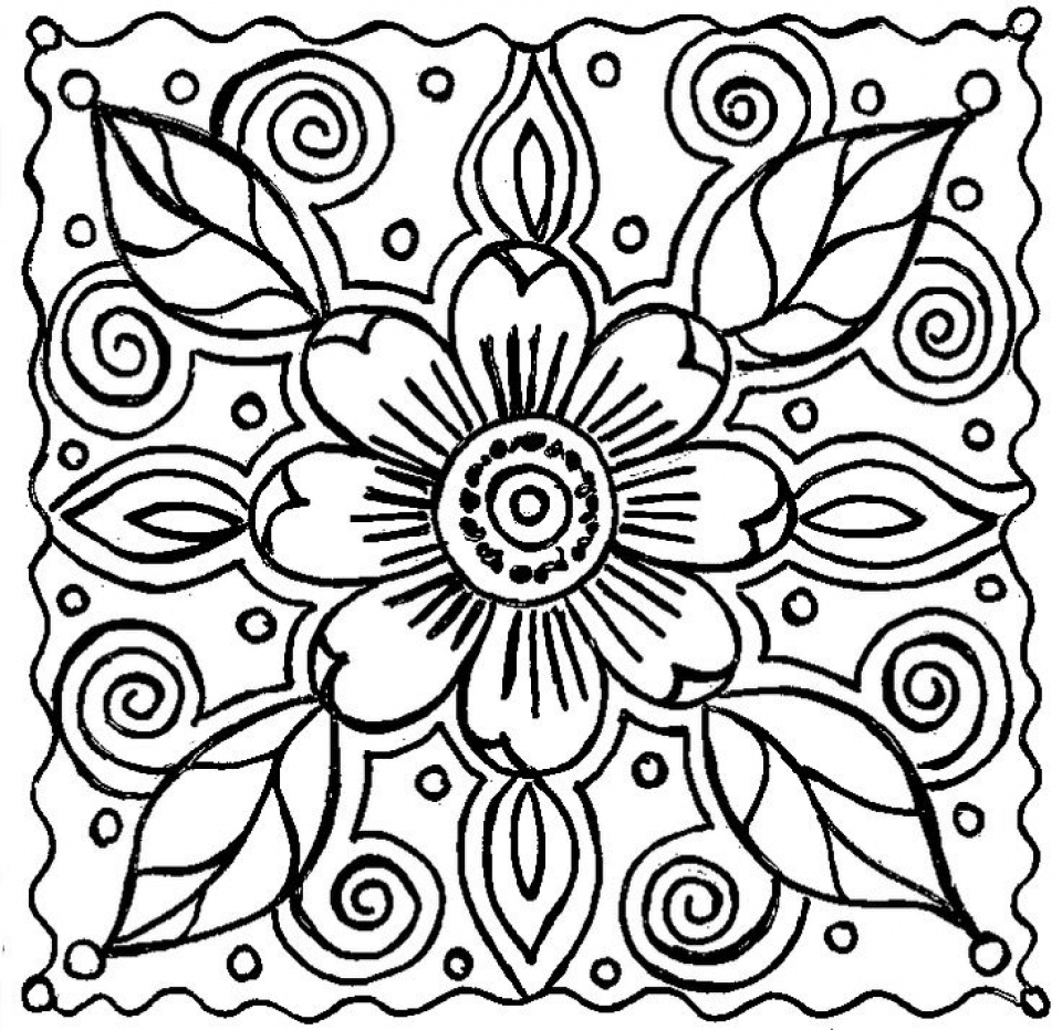 abstract coloring book pages for adults skullcap - photo #34