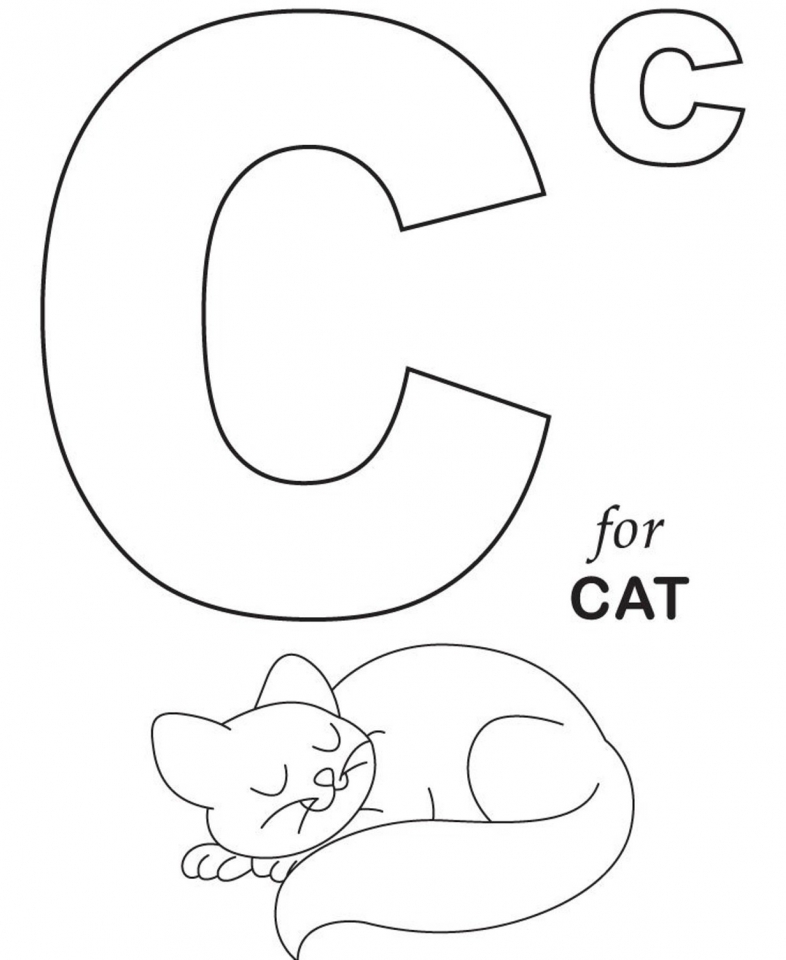 Coloring Sheet Letter C Letter C Coloring Pages To Download And Print For Free Tracing 