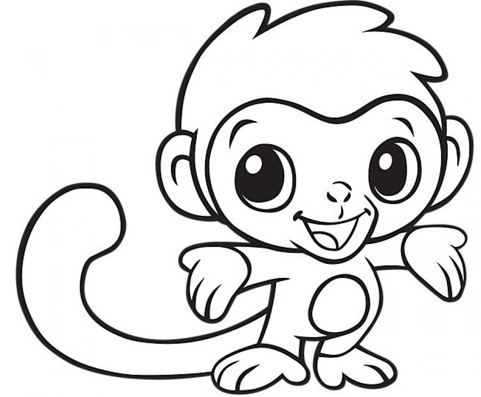 Get This Baby Monkey Coloring Pages 31960