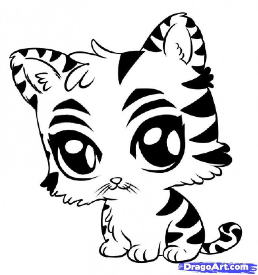501 Unicorn Baby Tiger Coloring Pages with Animal character
