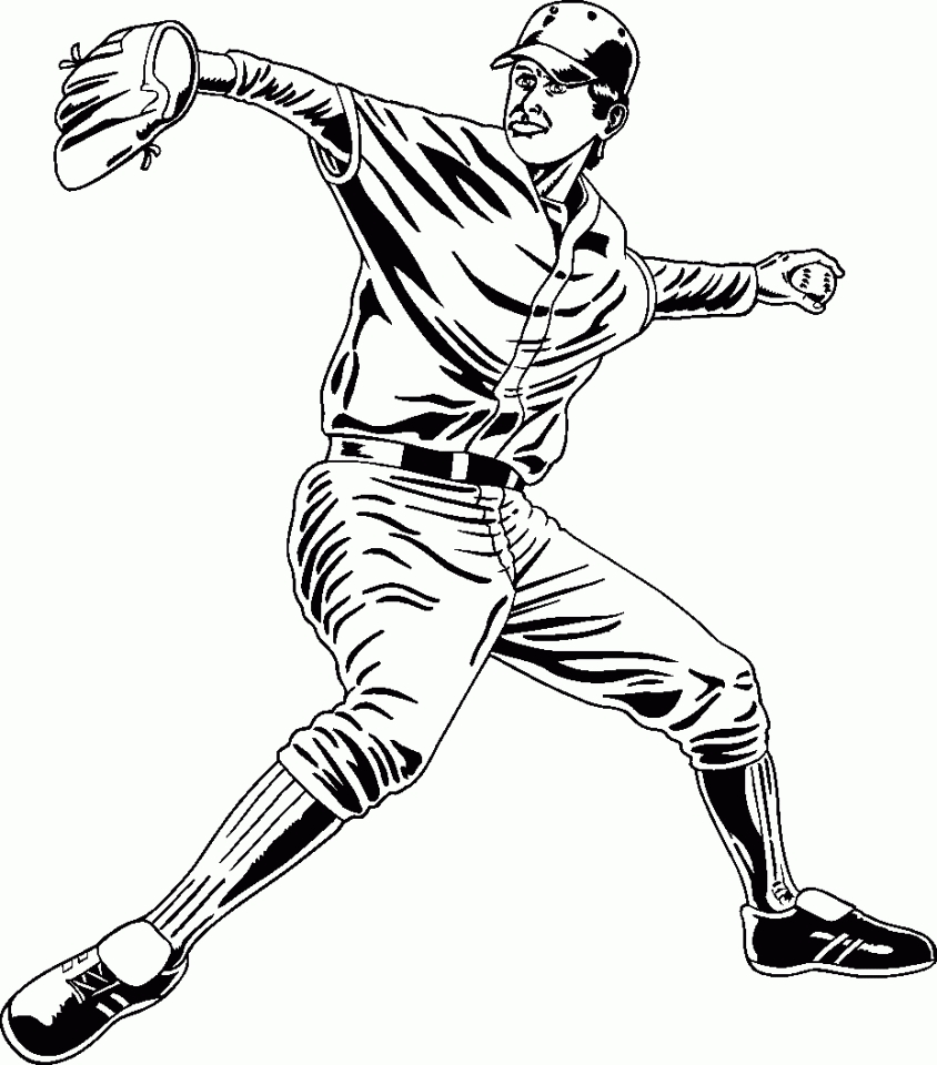 Get This Baseball Coloring Pages Free 95663