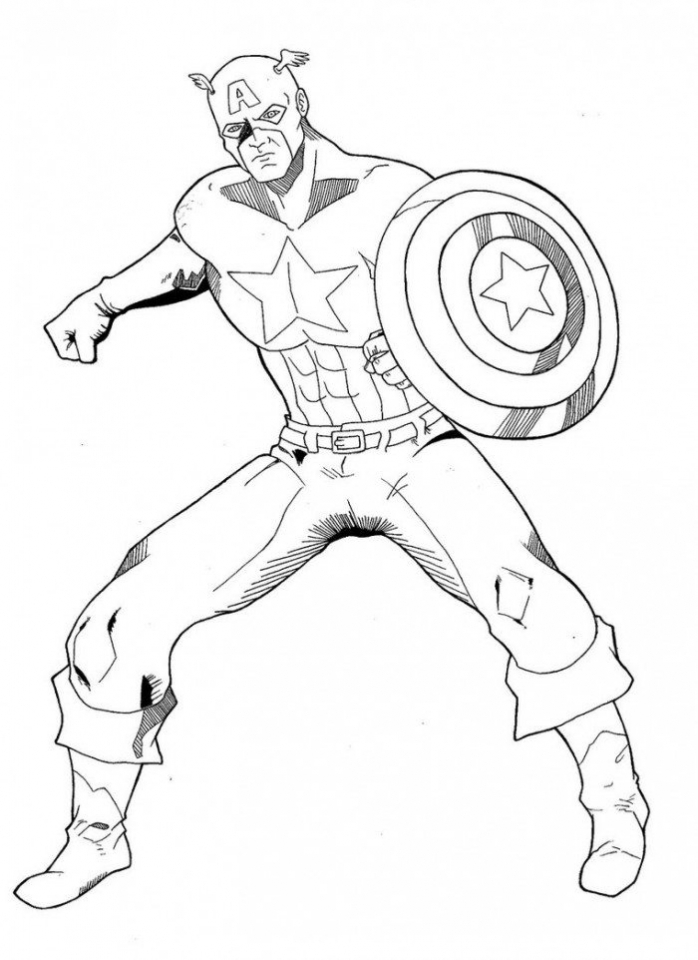 Get This Captain America Coloring Pages Avengers Printable 33617
