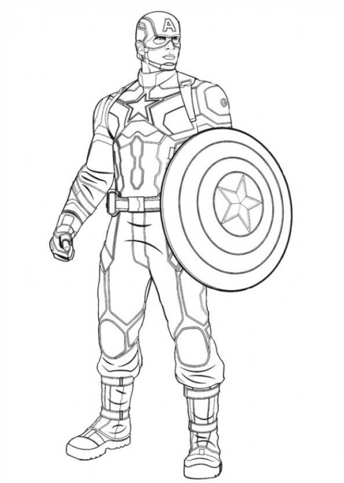 Get This Captain America Coloring Pages Printable 21749