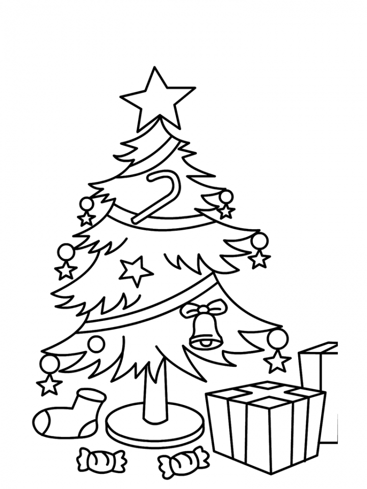 Get This Christmas Tree Coloring Pages with Gifts for Children 74761