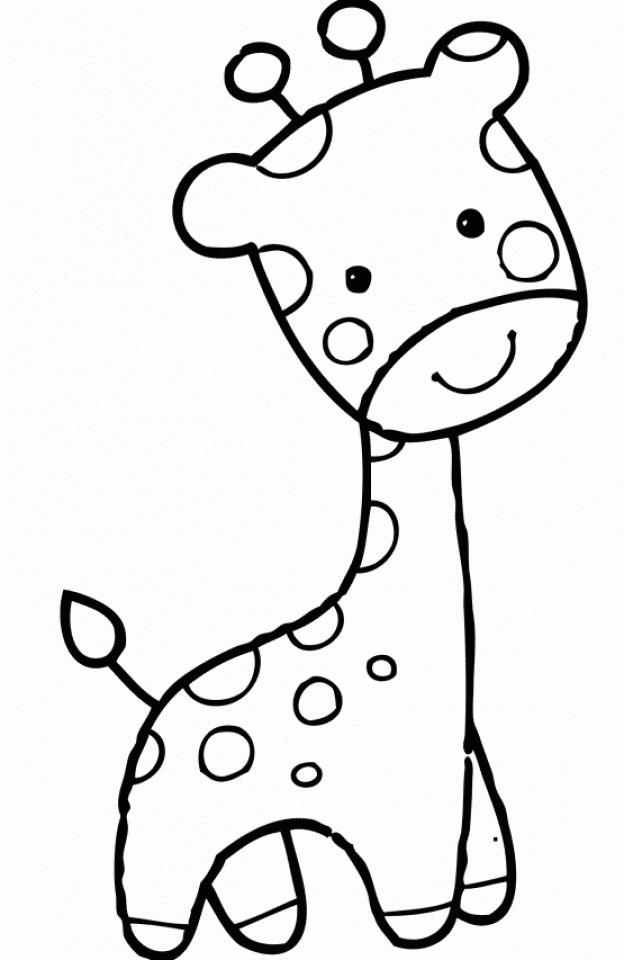 Get This Cute Baby Giraffe Coloring Pages for Preschool 84692