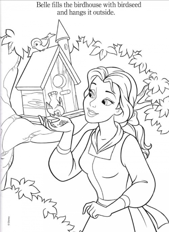 Get This Disney Princess Coloring Pages of Belle for Girls 46280