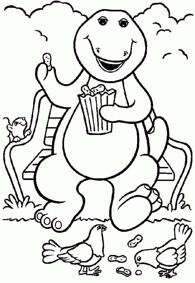 Get This Free Barney Coloring Pages to Print for Kids 57831