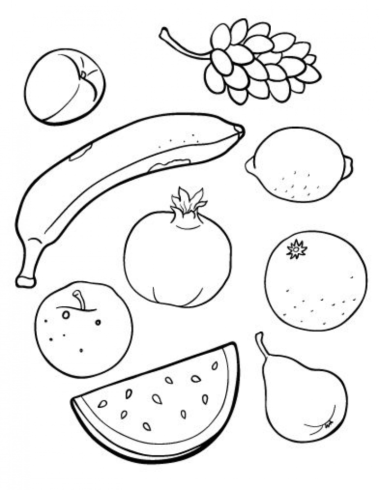 20+ Free Printable Fruit Coloring Pages - EverFreeColoring.com