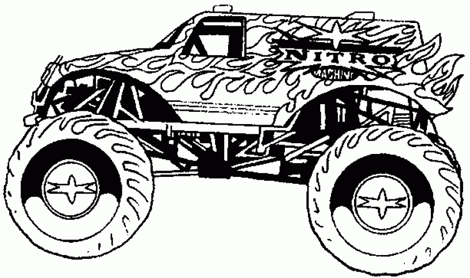 Get This Free Monster Truck Coloring Pages 42932