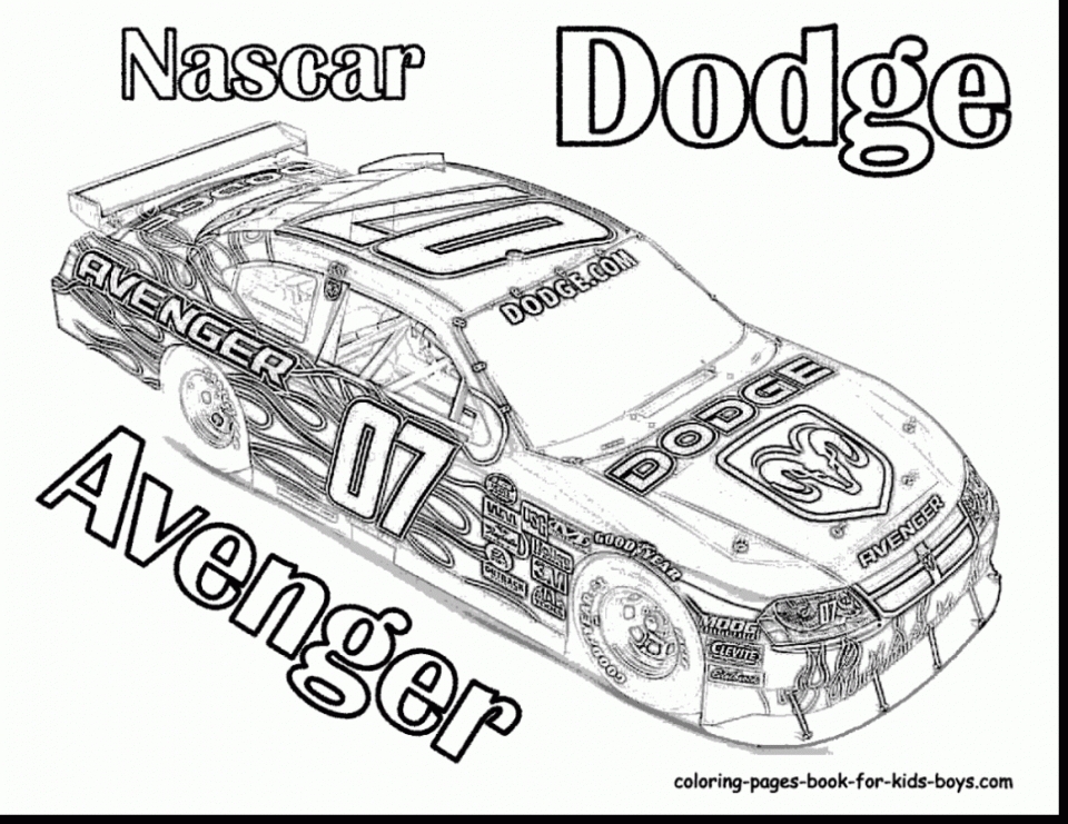 Get This Free Printable Nascar Coloring Pages for Children 16136