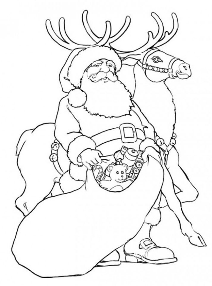 20+ Free Printable Reindeer Coloring Pages - EverFreeColoring.com