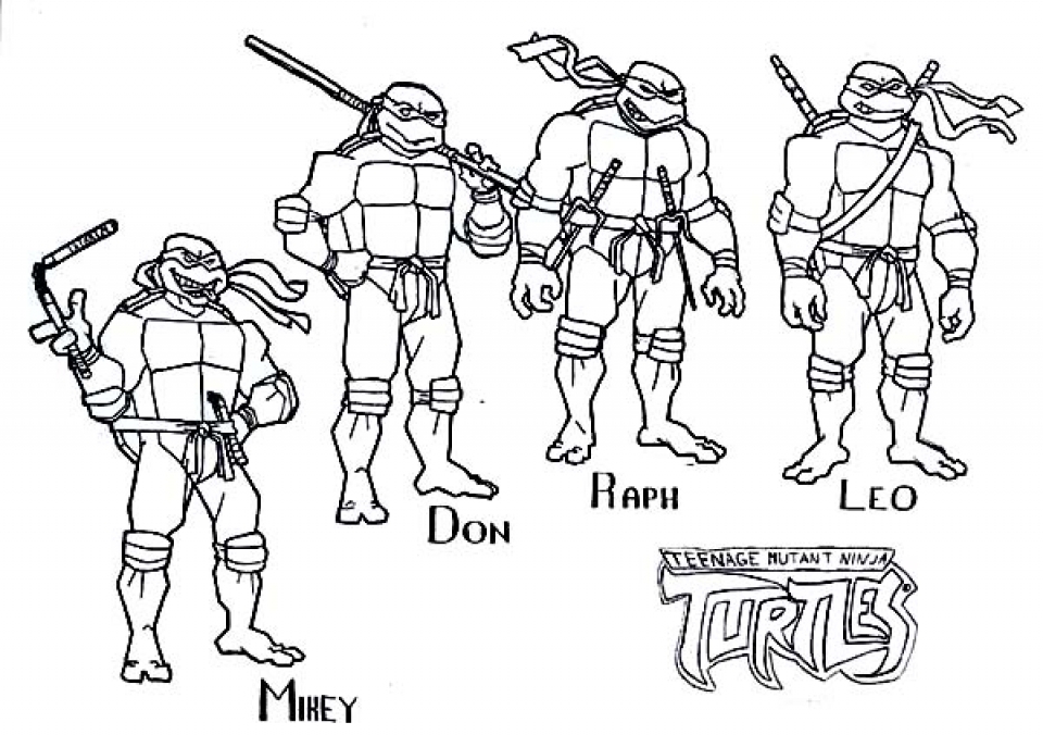 Get This Free Teenage Mutant Ninja Turtles Coloring Pages