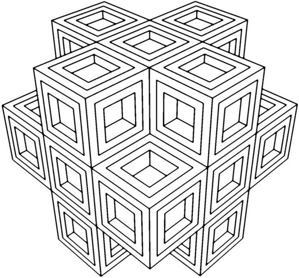 20+ Free Printable Geometric Coloring Pages