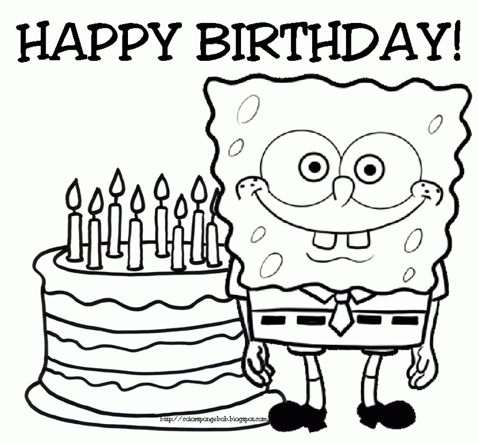Get This Happy Birthday Cake and Party Coloring Pages 04618