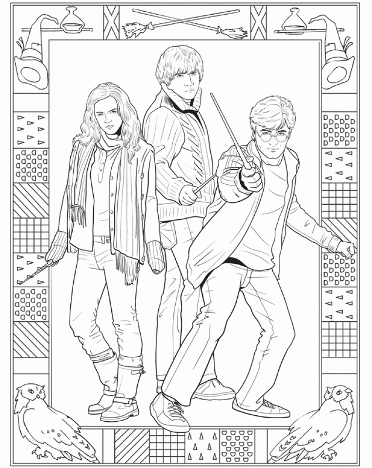 20+ Free Printable Harry Potter Coloring Pages - EverFreeColoring.com