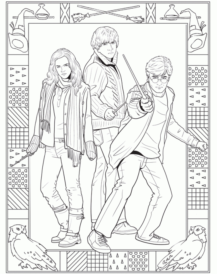 20 Free Printable Harry Potter Coloring Pages