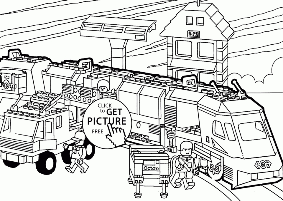 Get This Lego Train Coloring Pages Printable 41885