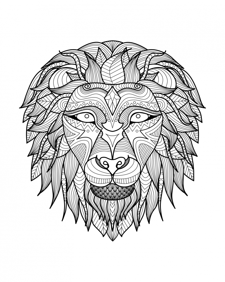 Get This Lion Coloring Pages for Adults Printable 31662