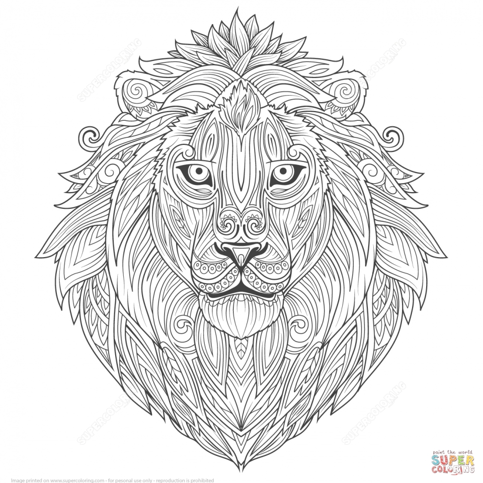 Get This Lion Coloring Pages for Adults to Print 85864
