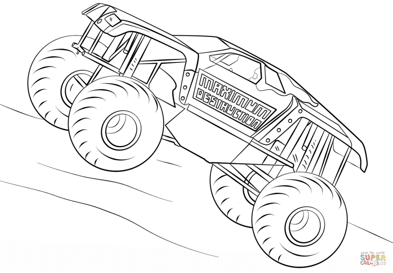 20+ Free Printable Monster Truck Coloring Pages - EverFreeColoring.com