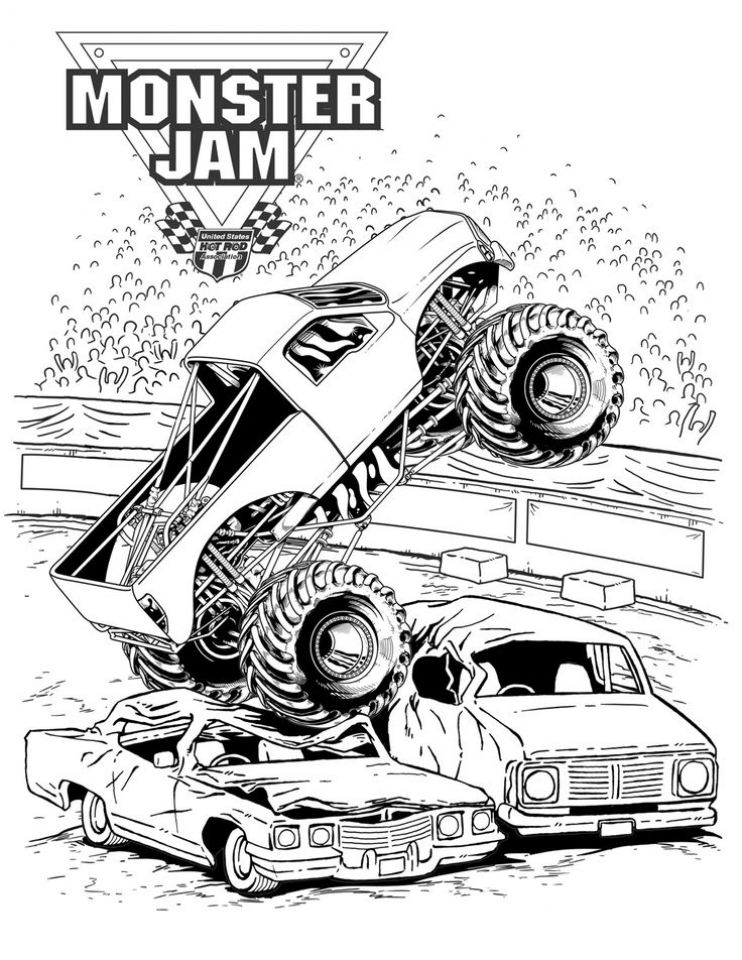 20 free printable monster truck coloring pages