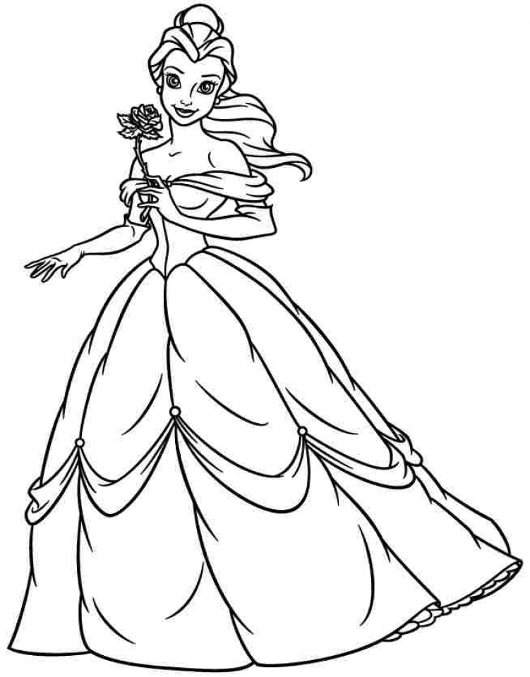 Get This Princess Belle Coloring Pages to Print 84520