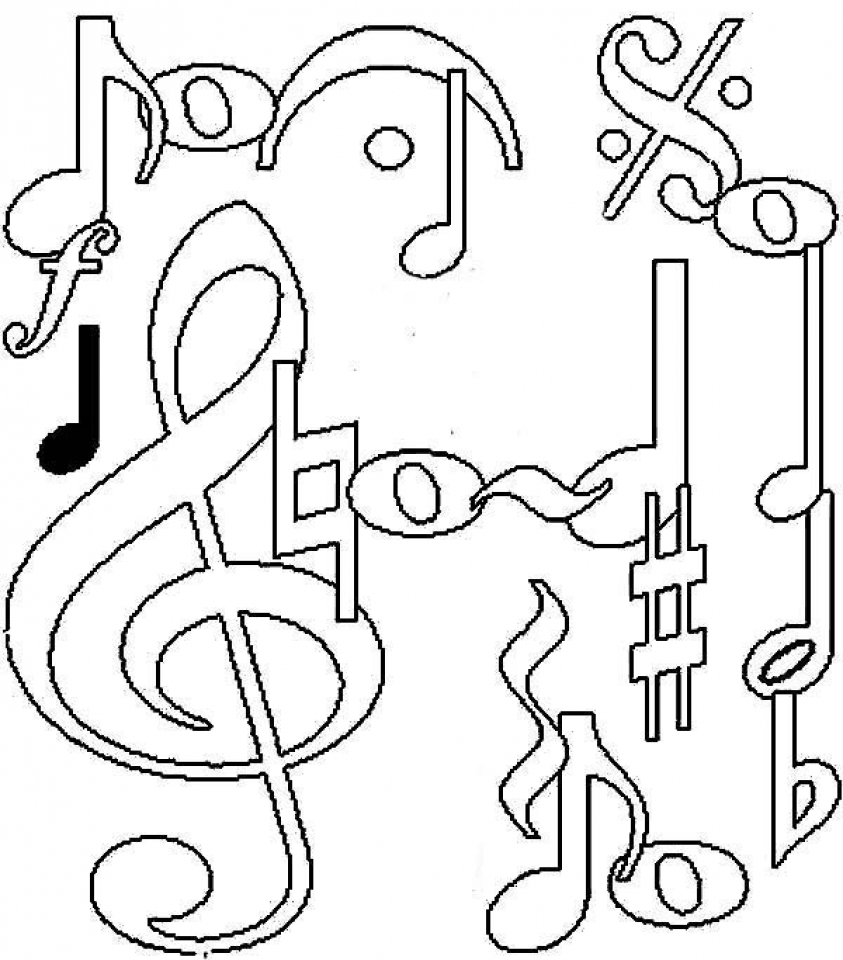 Get This Printable Music Coloring Pages For Kindergarten 04606