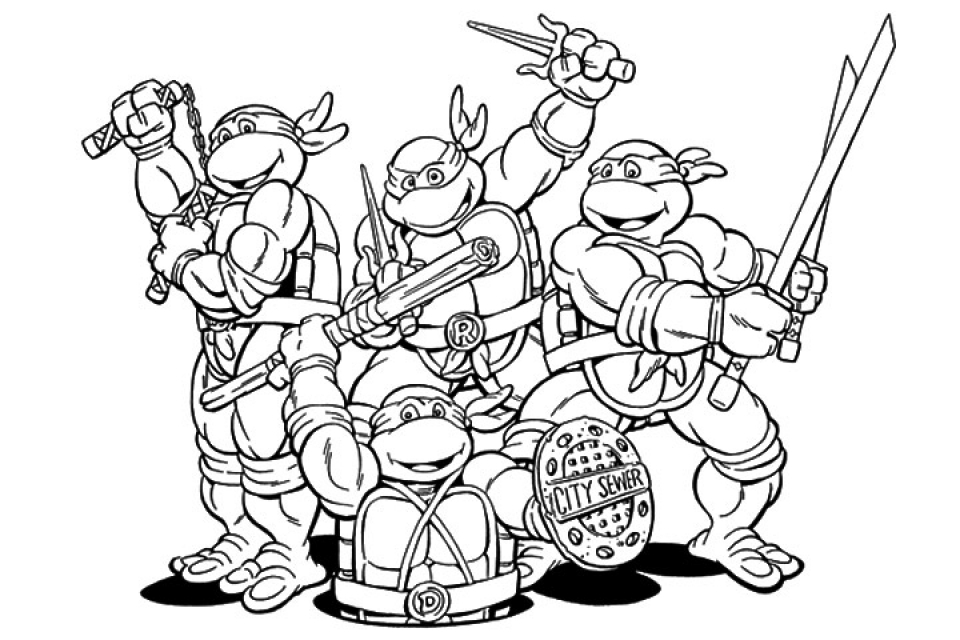 20+ Free Printable Teenage Mutant Ninja Turtles Coloring Pages