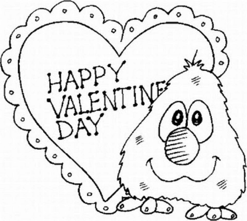 Valentine&rsquo;s Day Coloring Page 1