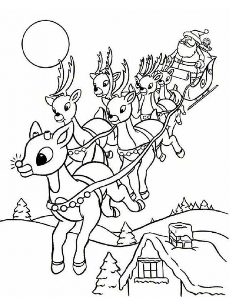 Get This Reindeer Coloring Pages Online 41527